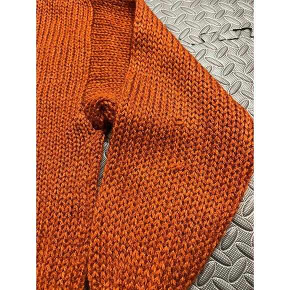 Vintage Crocheted Korea‎ Fall Autumnal Orange Sweater Granny Knitted Size Large - Picture 6 of 8